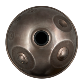 Handpan Master F# 2 Nordlys 15, Unterseite mit Gu-Klangöffnung – handpanladen