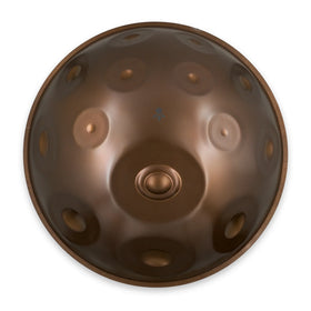 Handpan G Major 20 – hpl studio von oben: G3 in der Mitte, 13 weitere Töne darum herum