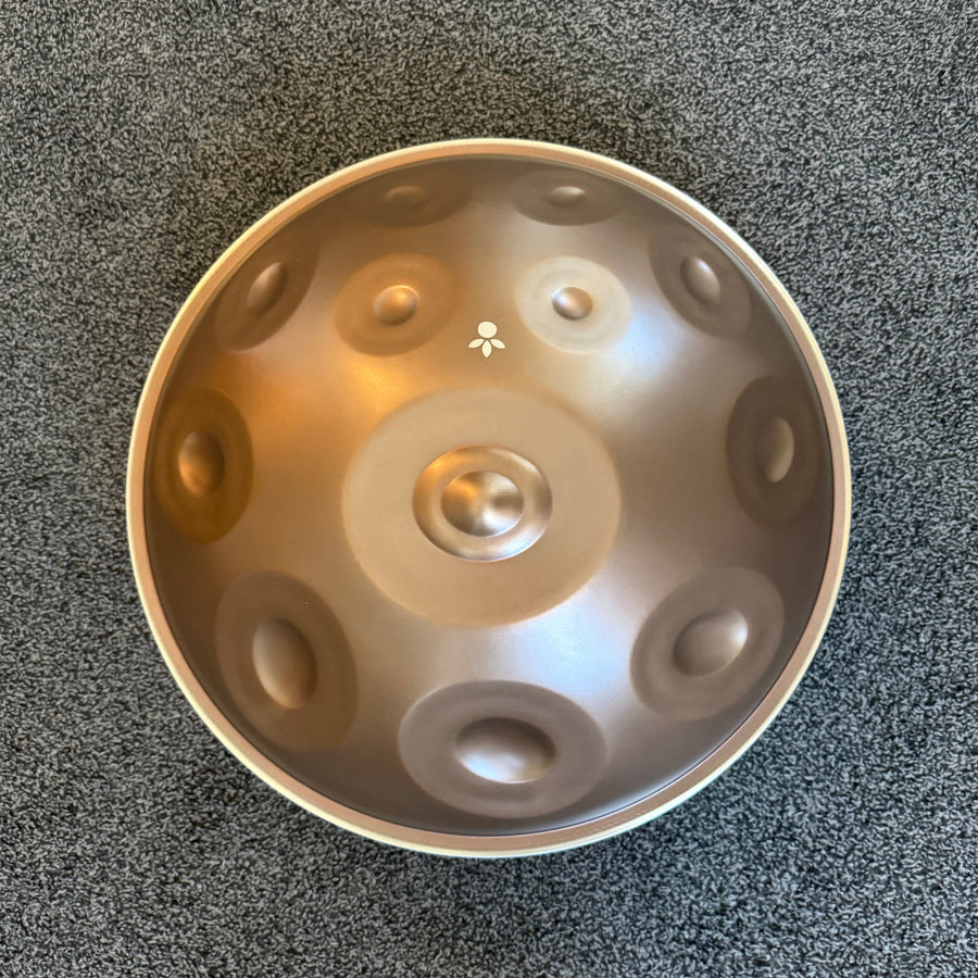 Handpan D Kurd 17 – hpl signature, Oberseite, Ausstellungsstück im Sommer-Sale