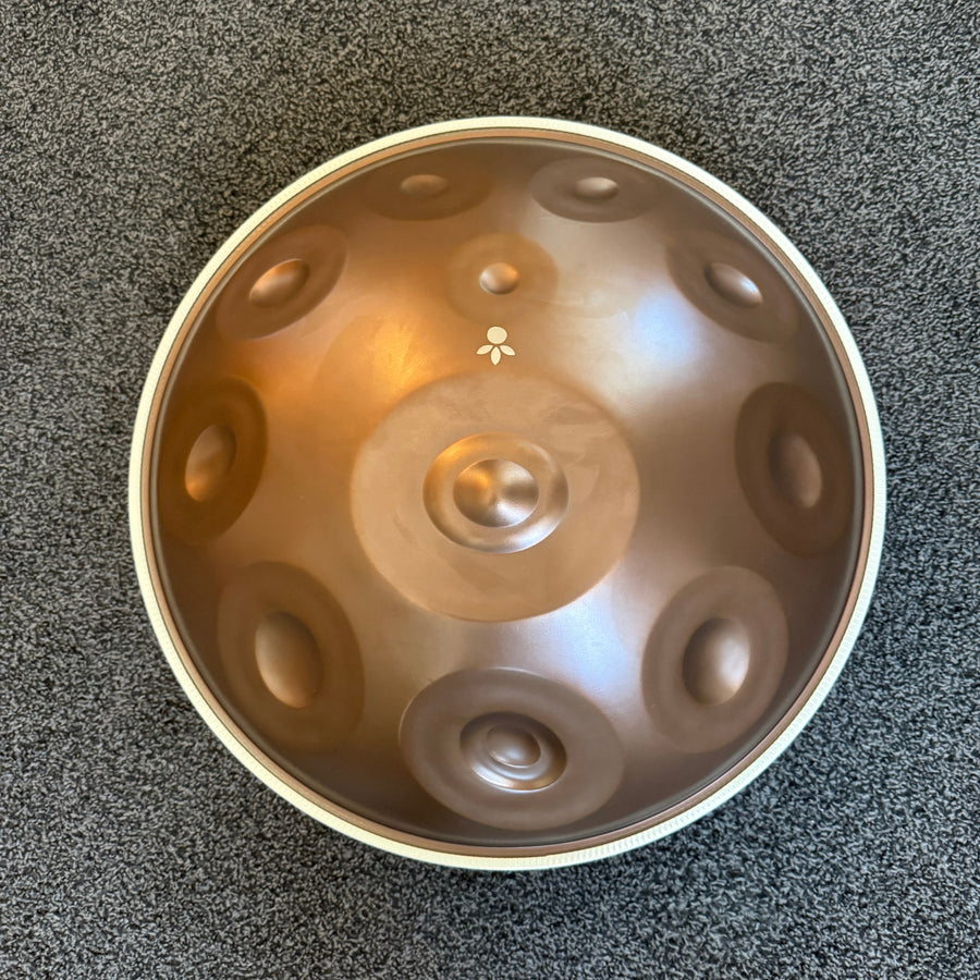 Handpan D Ashakiran 19 – hpl signature, Oberseite, Ausstellungsstück im Sommer-Sale
