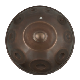 Handpan Master C Ysha Savita 14 (432 Hz), Prototyp-Einzelstück gebraucht – Draufsicht Tonfelder, handpanladen