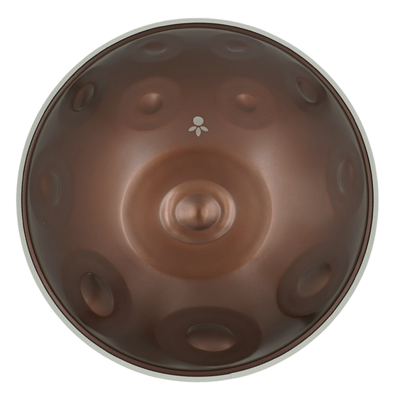 Handpan D Kurd 14, Draufsicht auf die Tonfelder – handpanladen