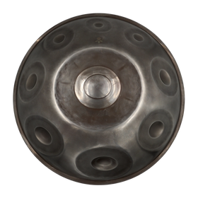 Handpan Master F# 2 Nordlys 15, Draufsicht auf die Tonfelder – handpanladen