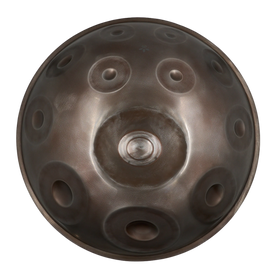 Handpan Master F# Low Pygmy 21, Draufsicht auf die Tonfelder – handpanladen