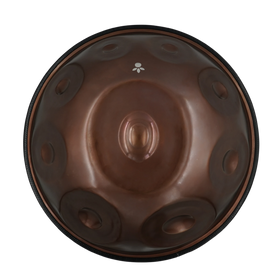 Kompakte Mini-Handpan E Major 18, Draufsicht auf die Tonfelder – handpanladen