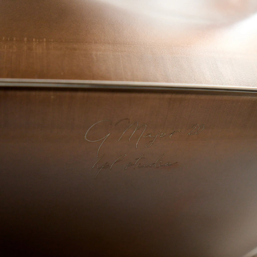 Gravur-Detail der Handpan G Major 20 – hpl studio