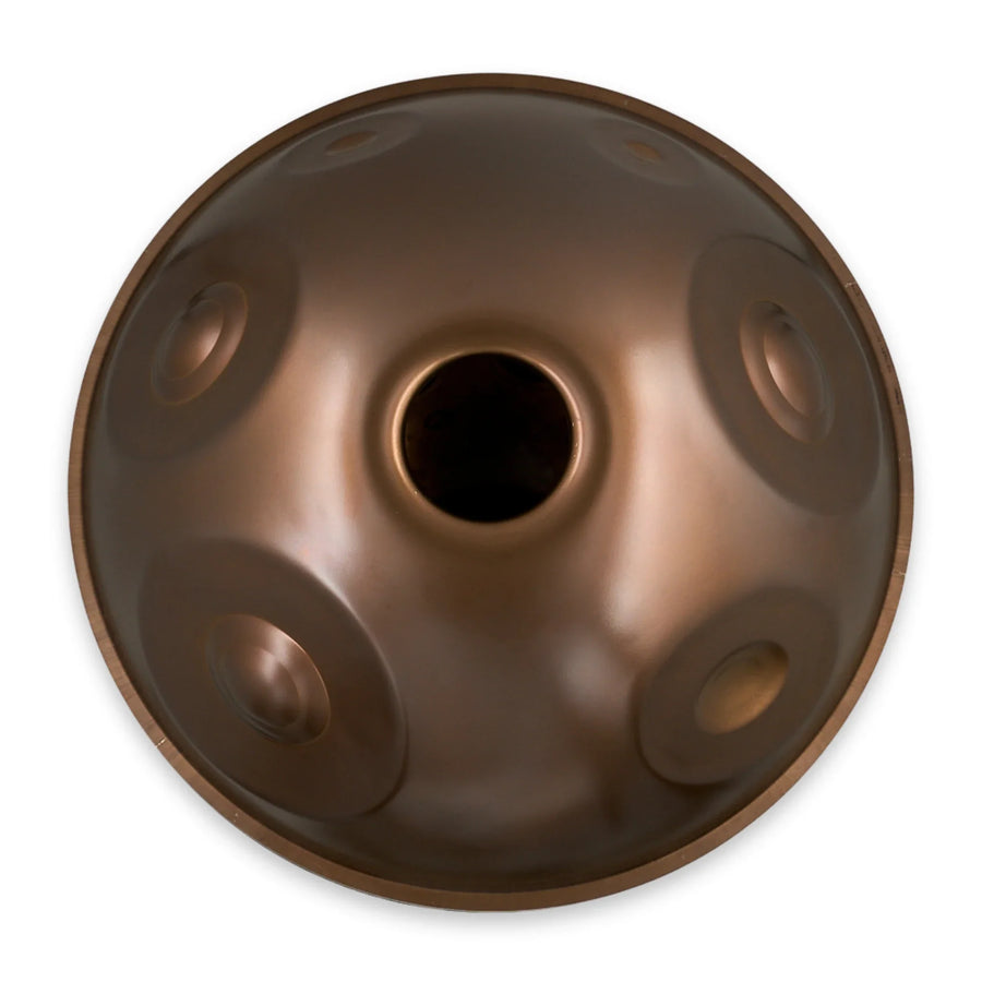 Handpan G Major 20 – hpl studio von unten: Klangöffnung und sechs Töne