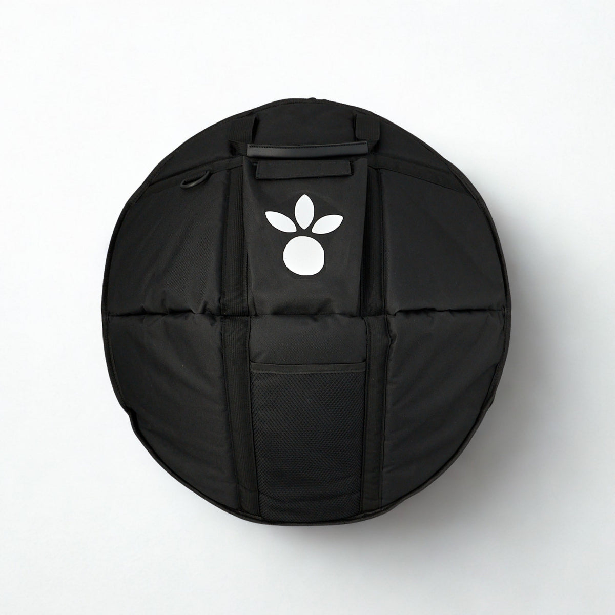 hpl Basic Tasche: schwarze, gepolsterte Handpan-Tasche mit Signet